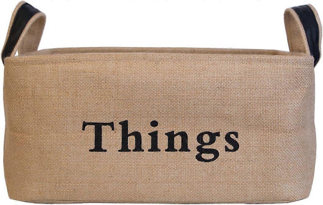 Large Padded Square Laundry Basket Storage (Natural Jute)