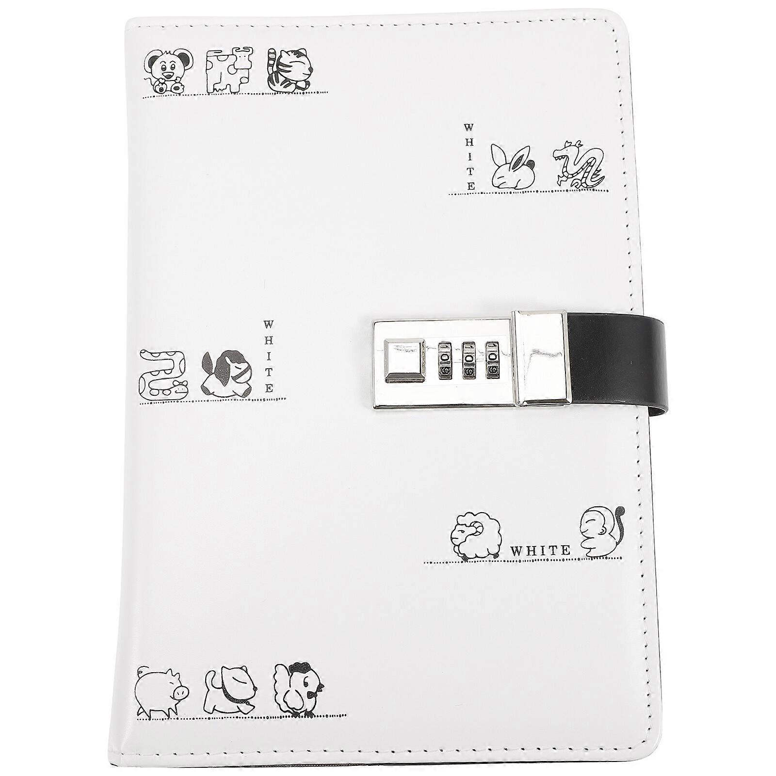Notebook with Lock Password Notebook Lockable Diary Notebook Cartoon Notebook for Student