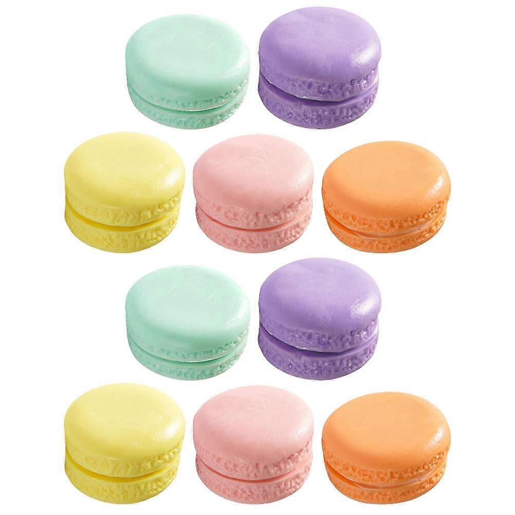 10pcs Artificial Macaron Models Simulated Colorful Macaron Model Showcase Desserts Props