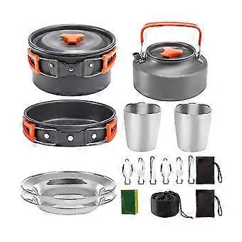 alta qualidade camping panelas panelas portáteis panela panela teaport set dobrável ao ar livre cozinhar set caminhadas piquenique tablewa