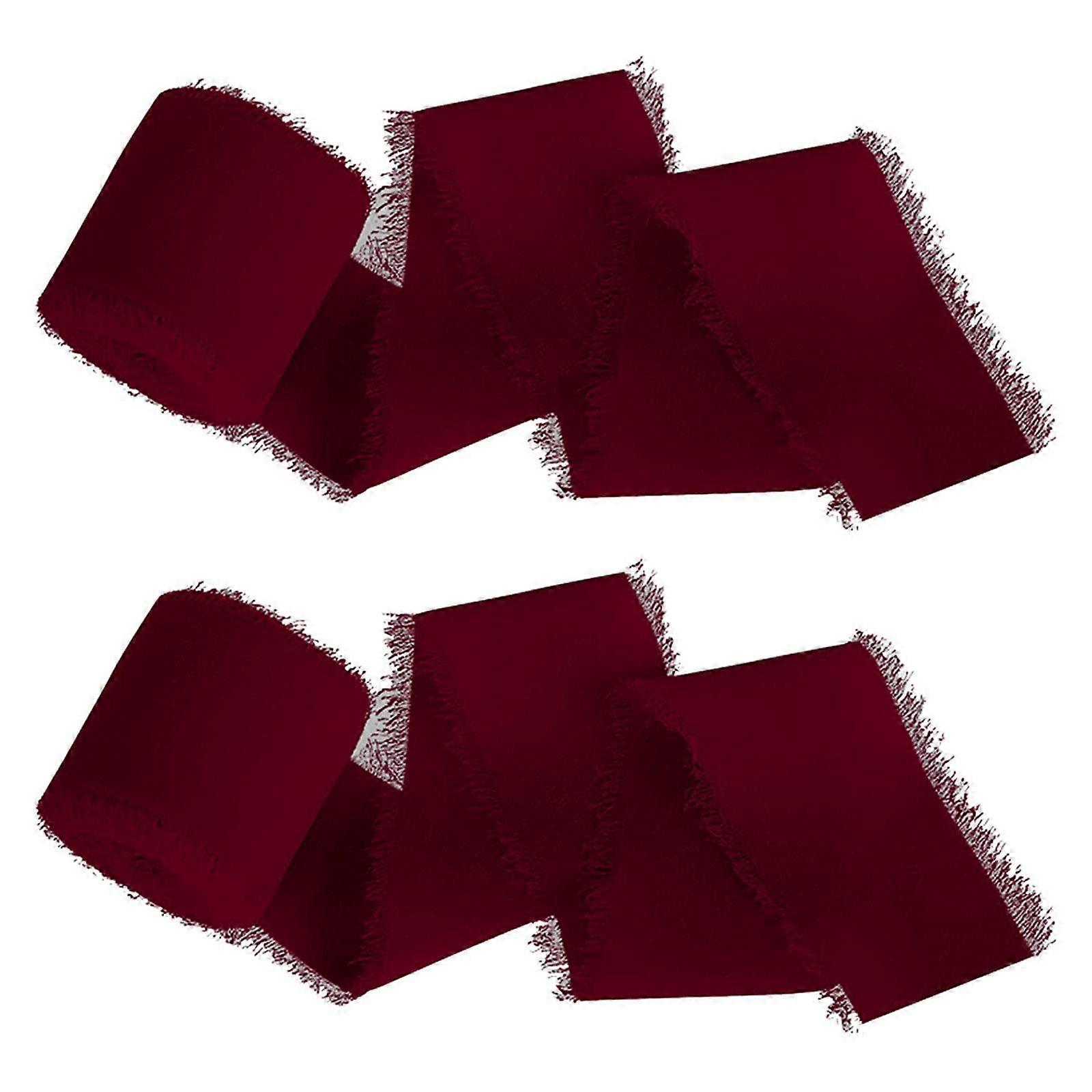 Nastro in chiffon più venduto, nastri in chiffon di seta con frange fatti a mano, nastro in chiffon da 1,5"x5"