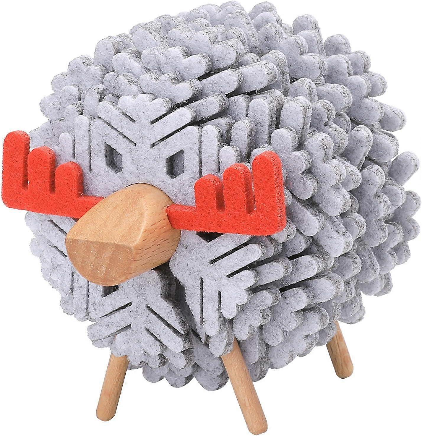 Set of 12 Funky Felt Sheep Coasters