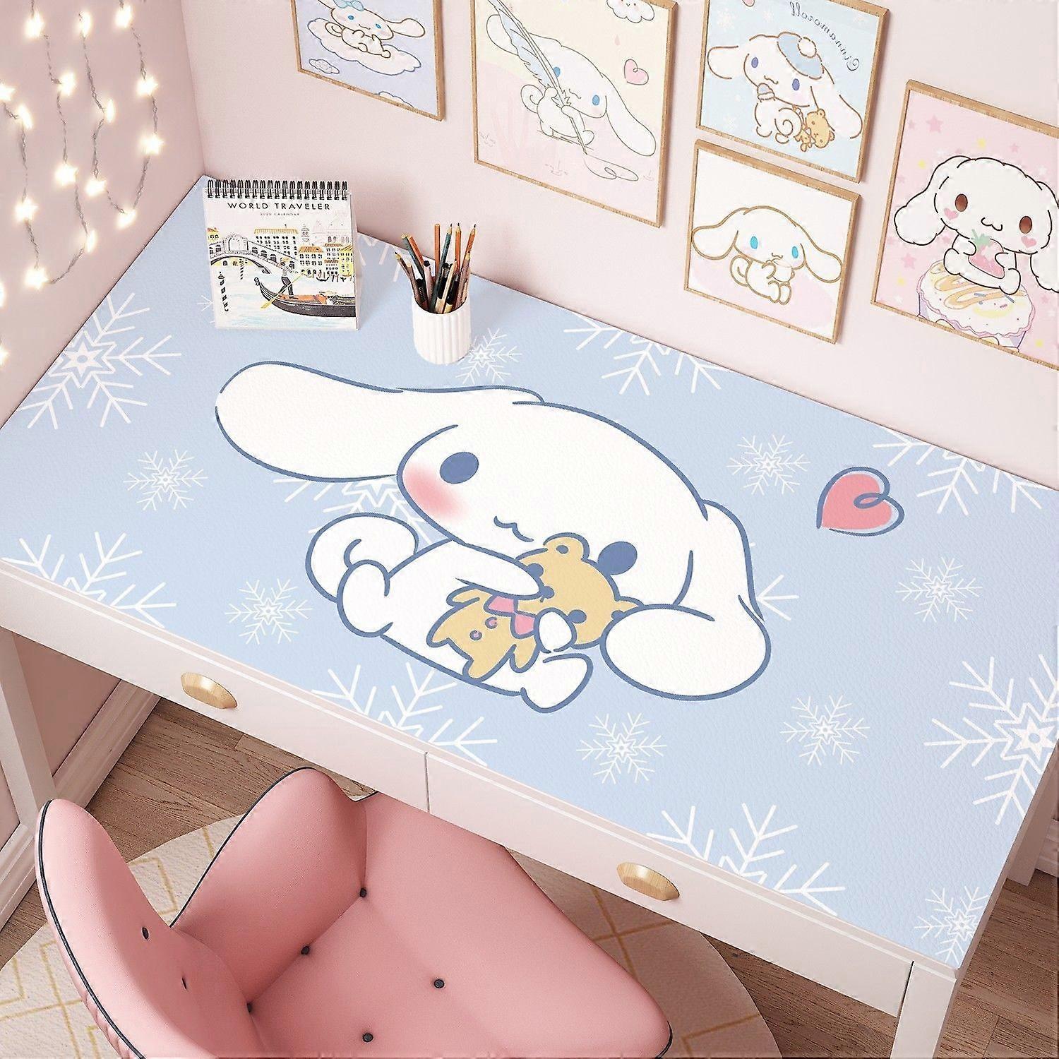 Kawaii Sanrio Cinnamonroll لوحة ماوس كبيرة مقاومة للماء سيليكون الوسادة مكتب حصيرة الجدول غطاء مكتب الطالب حصيرة ماوس باد للفتاة
