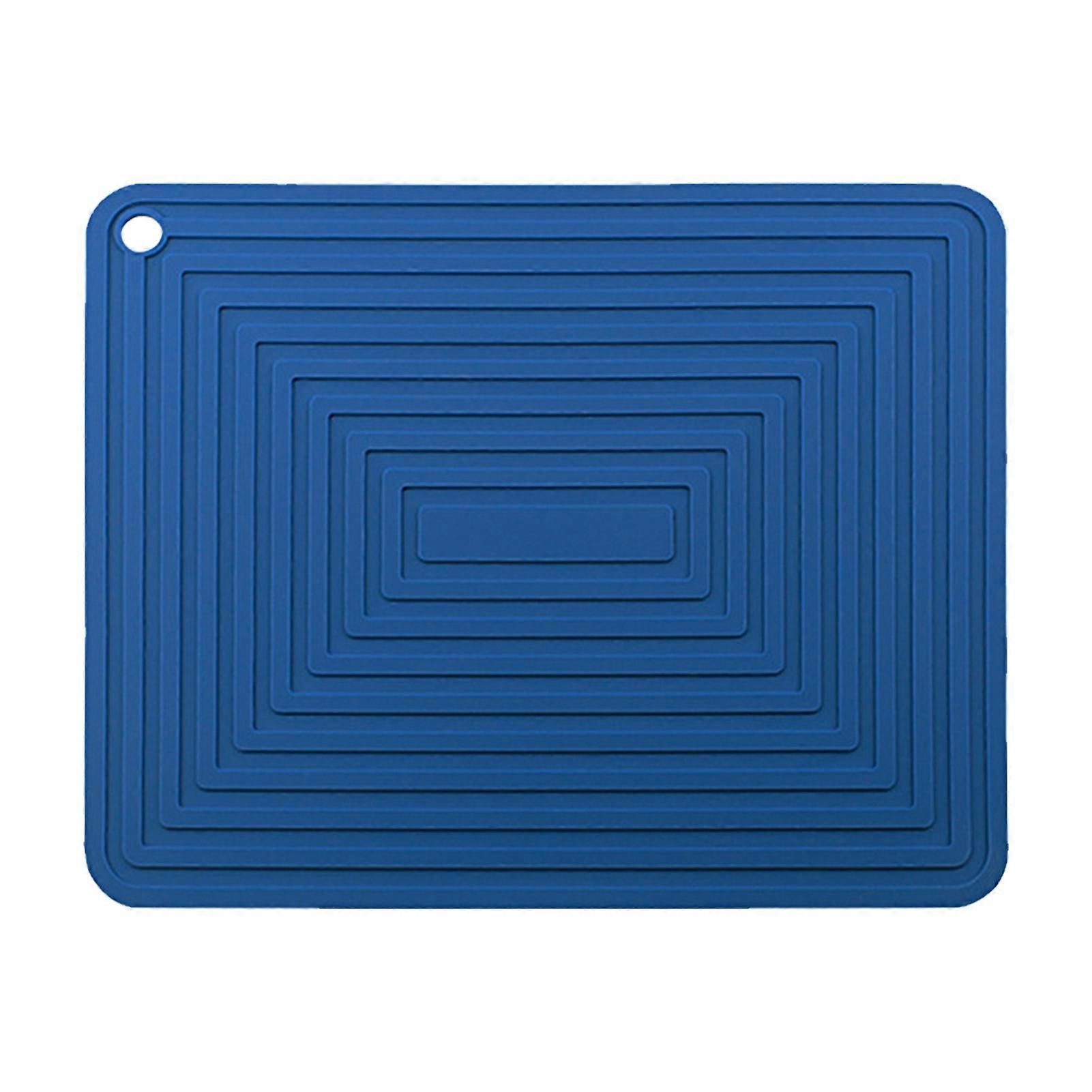 Table Mat Food Grade Heat-Resistant Silicone Rectangular Pot Holder Dining Table Protective Pad Bar Tools