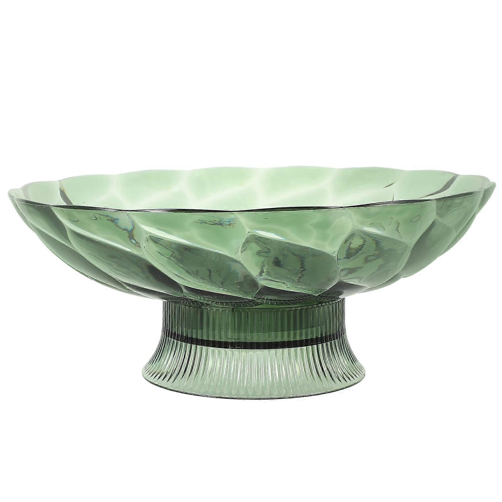Fruit Bowl Desktop Fruit Plate Draining Fruit Tray Footed Fruit Bowl for Tabletop