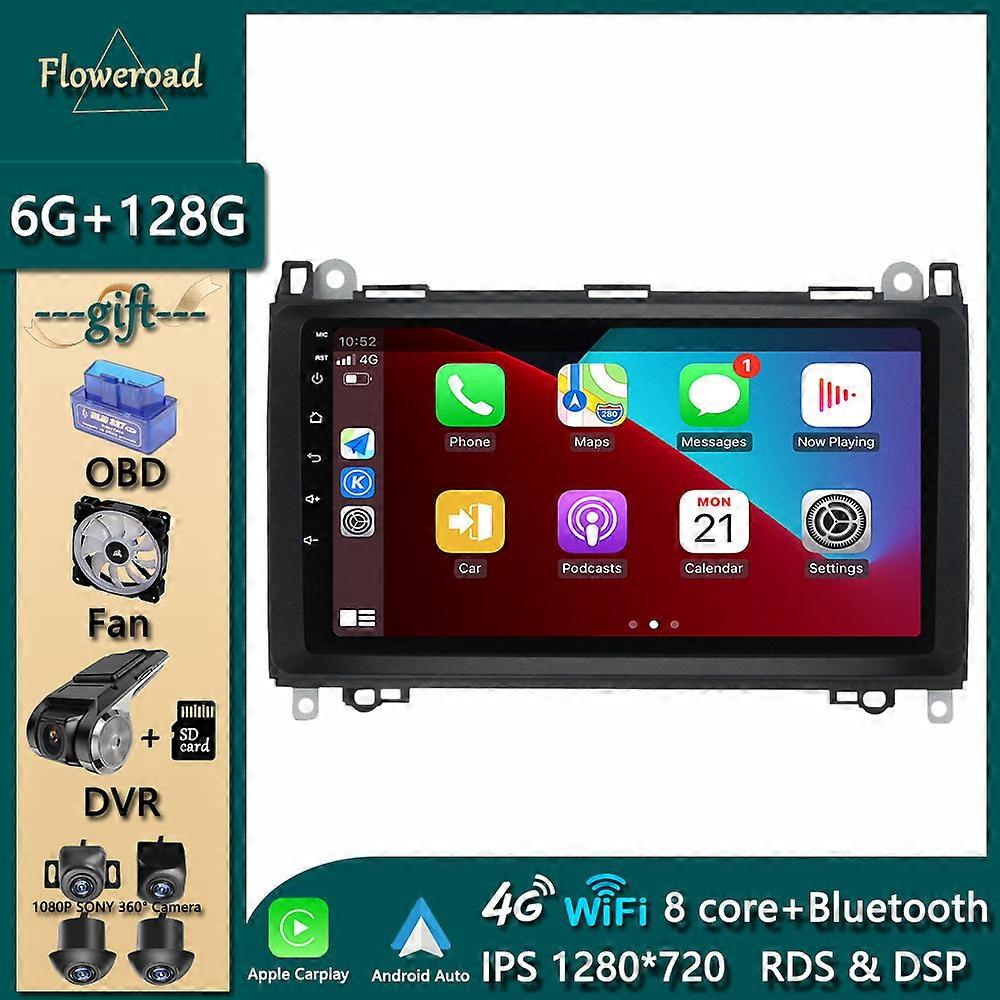Android 12 Car Radio Multimedia Player For Mercedes Benz B200 Sprinter W906 W639 W169 W245 2008-2016 2Din Apple Carplay Auto GPS