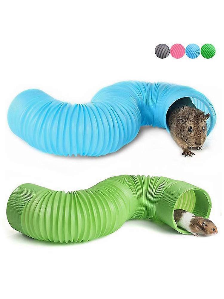 2023 New Hot Telescopic Crinkle Tunnel Tube Interactive Toy for Ferrets and Hamsters