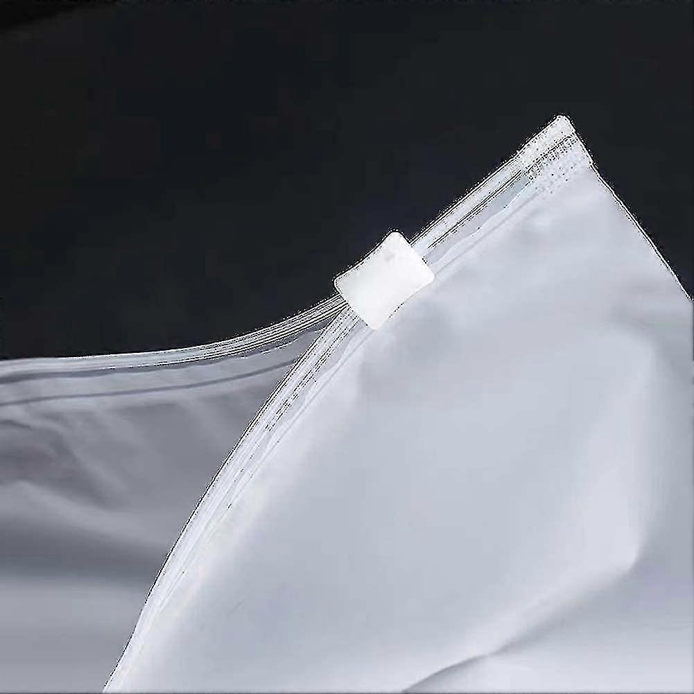 100 stk Opbevaring Sparer plads Tøjposer Frosted Plast Zip-lock Beklædningsposer Rejseforsegling Opbevaringsposer