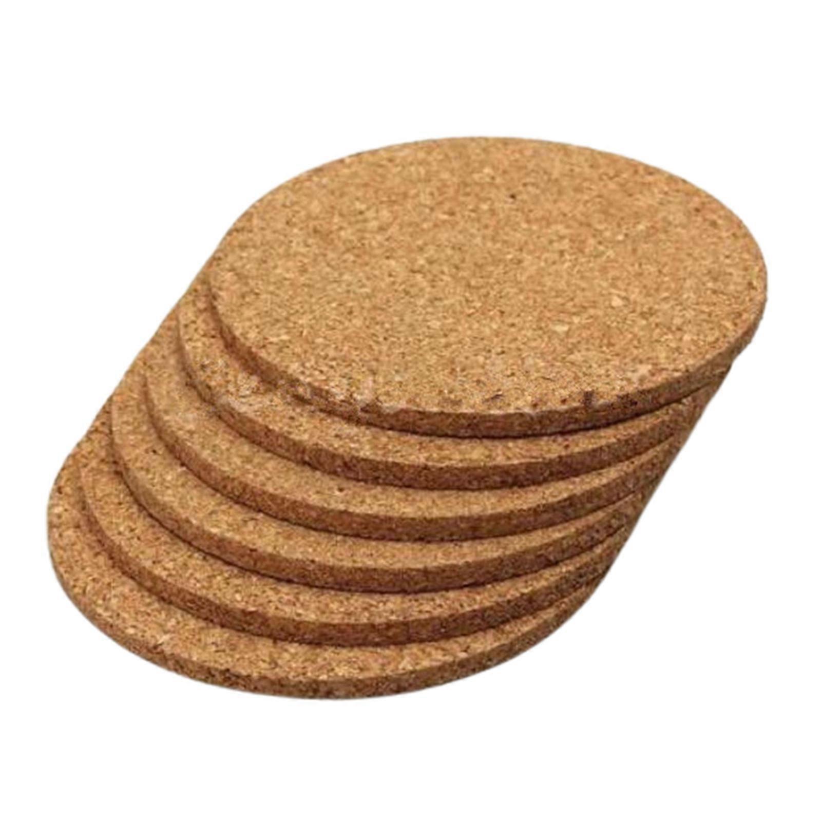 6Pcs Table Mat Eco-friendly Heat Insulation Wood Cup Coaster for Kitchen