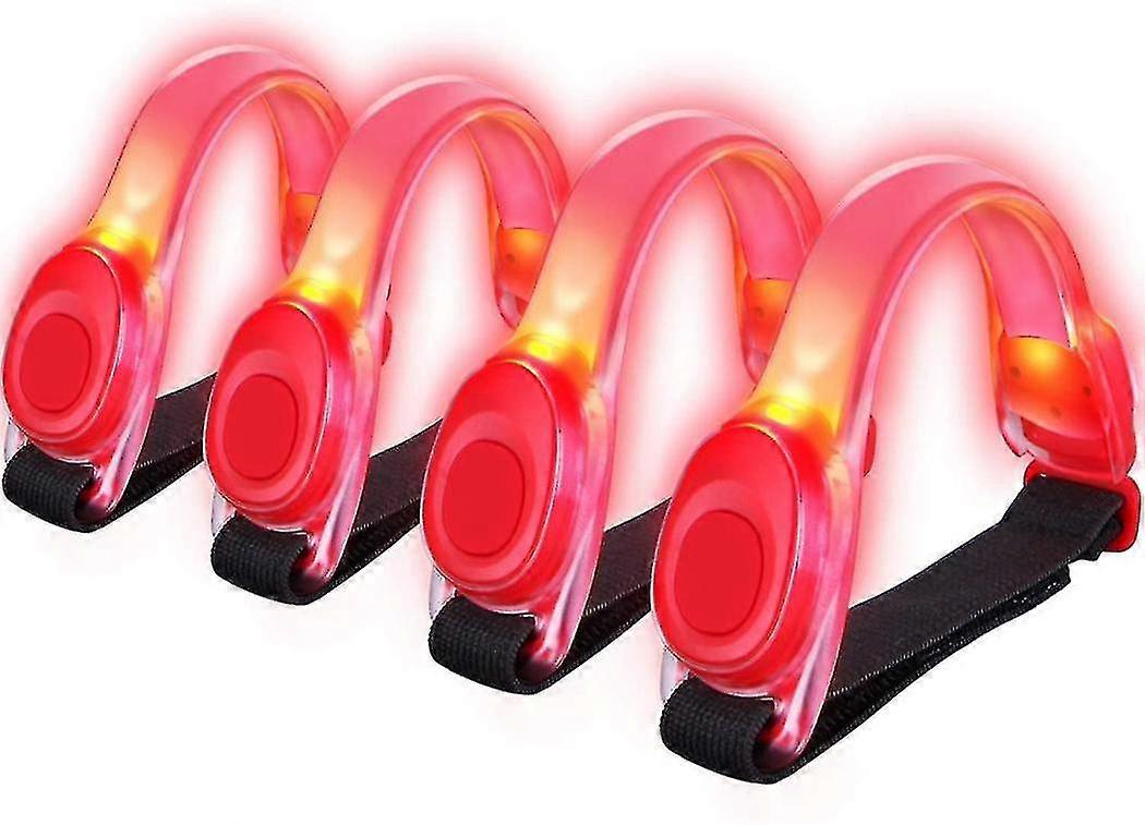 New 2023 4pcs Adjustable Led Light Up Armband For Running Cycling Exercising