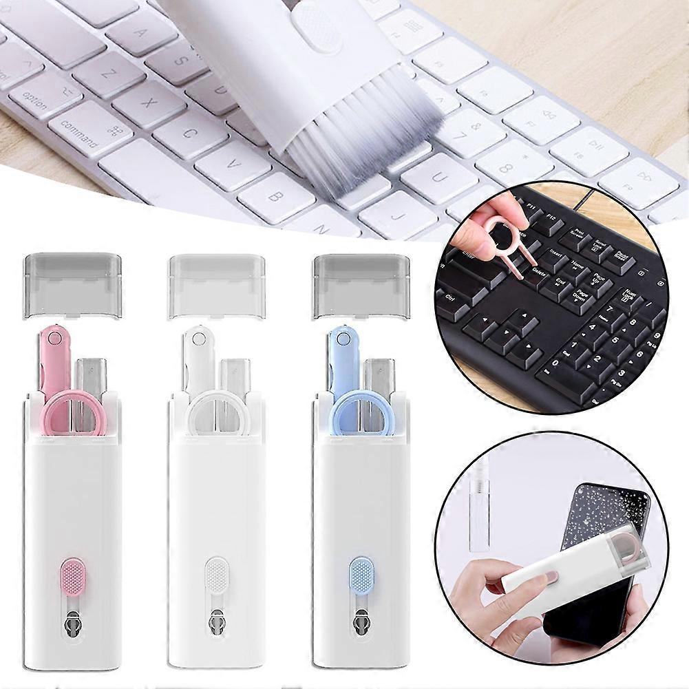 7-in-1 Computer Keyboard Cleaner Brush Kit Earphone Cleaning Pen For Headset Tools Keycap Puller
