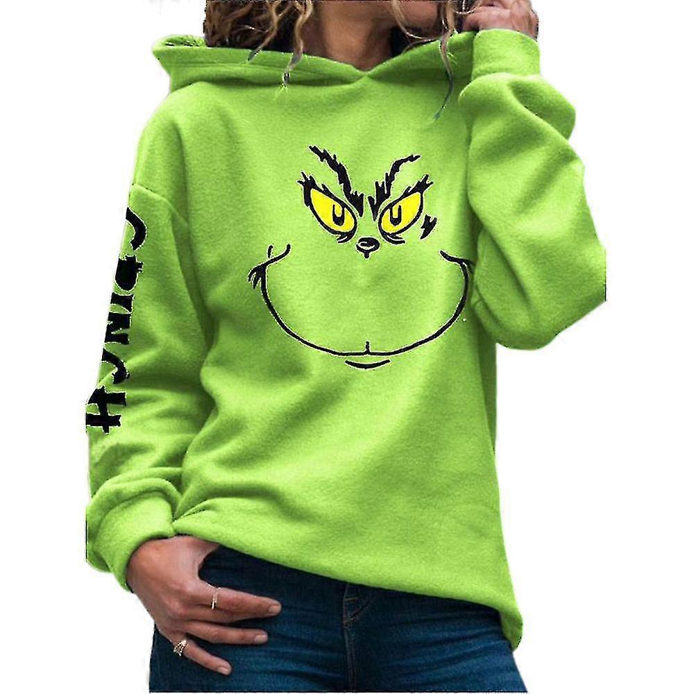 Femmes 3d The Grinch Print Sweat à capuche Pull de Noël Tops_Feb