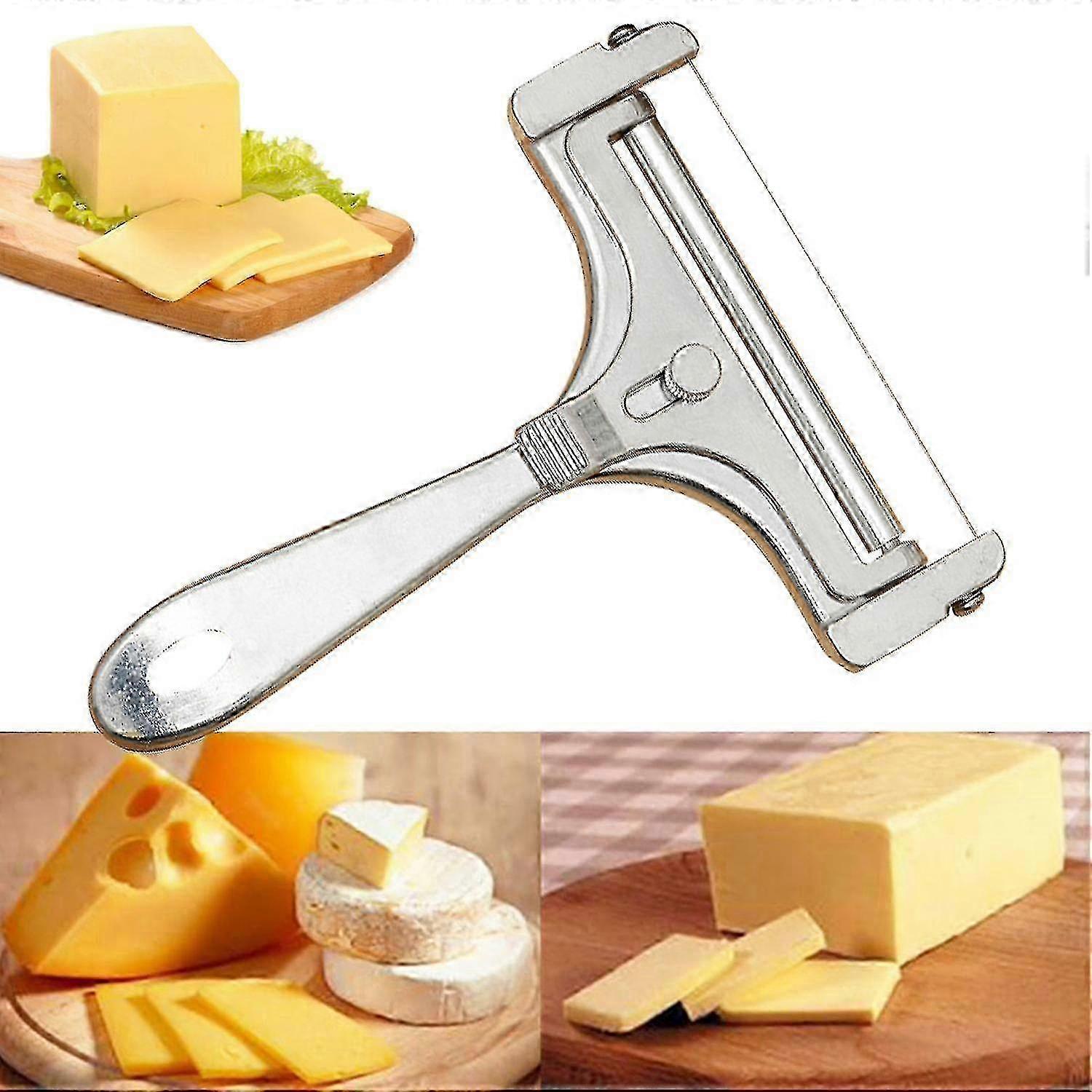 Best Cheese Slicer Adjustable Thickness Slicing Stainless Steel Butter Cheese Slicer for Soft and Semi-Hard Cheese