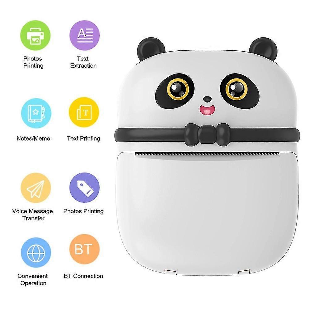 Portable Panda Thermal Printer Photo Label Printer 200dpi