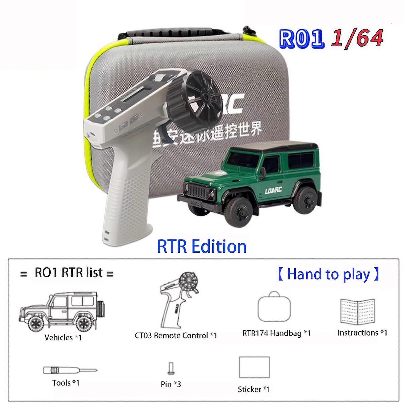 1:64 RC Crawler 4WD LDARC R01 Simulation Remote Control Car Children's Toy