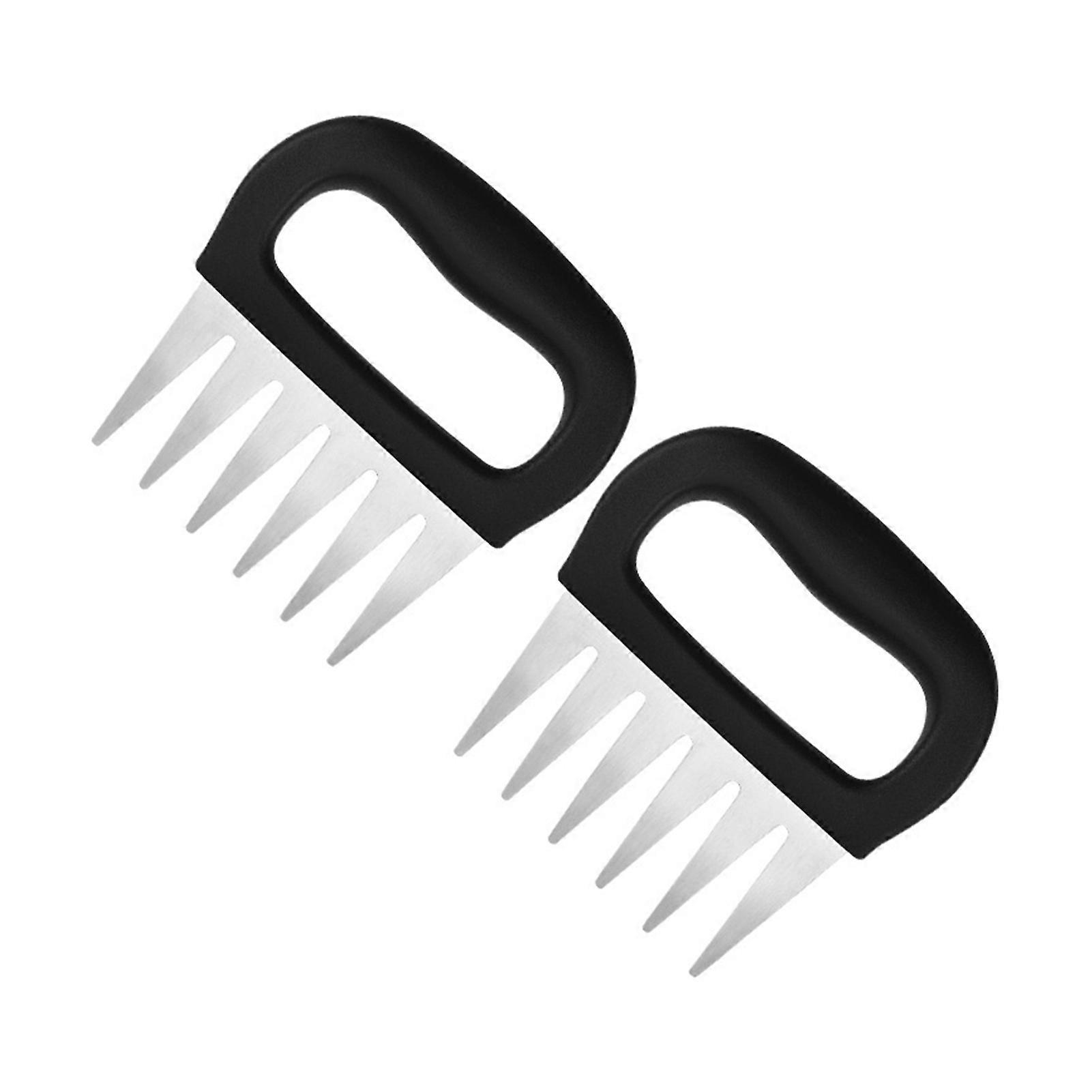 1 Pair Stainless Steel Meat Shredder Claws 7-Claw Design Food Shredding Utensils for Faster Shredding Non-Slip Grip Rust-Resistant Pork Beef Poultry K