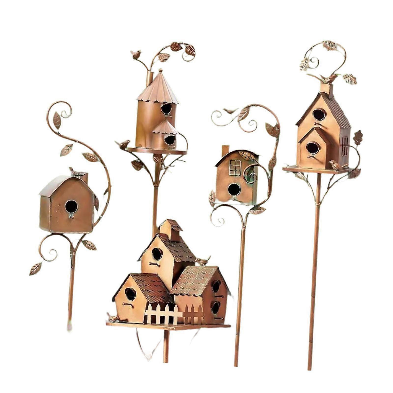 5x słup domku dla ptaków na zewnątrz Domek dla ptaków ze stopu na zewnątrz na zewnątrz podwórka