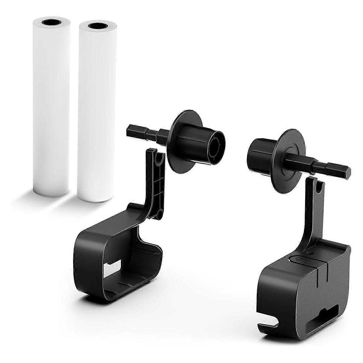 M08F Printer Holder & 2 Rolls US Letter 8.5x11inch Thermal Paper, Desktop Printer Accessory Supplies for Travel, Home