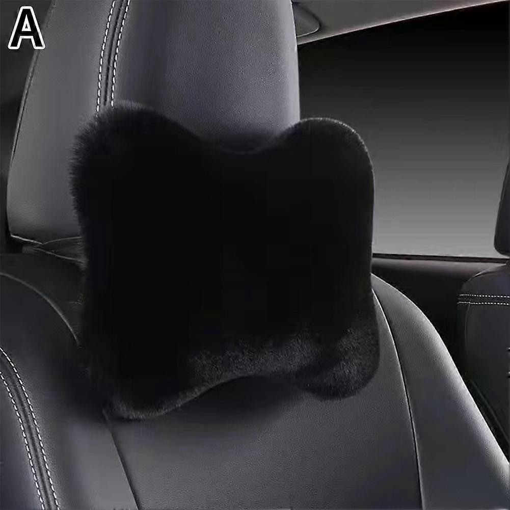 Car Seat Plush Headrest Warm and Comfortable Universal Lumbar Pillow Support