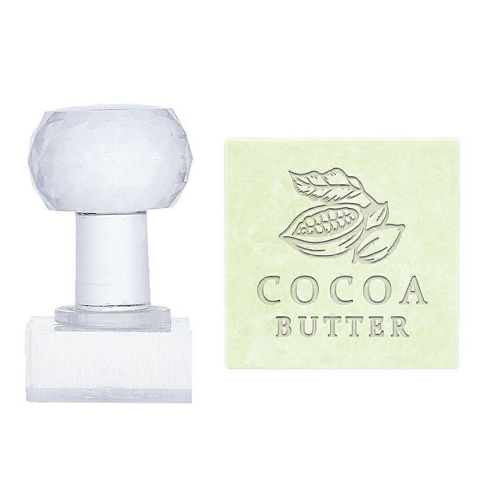 Plastic Stamps DIY Soap Molds Supplies Square Food Pattern 38x38mm