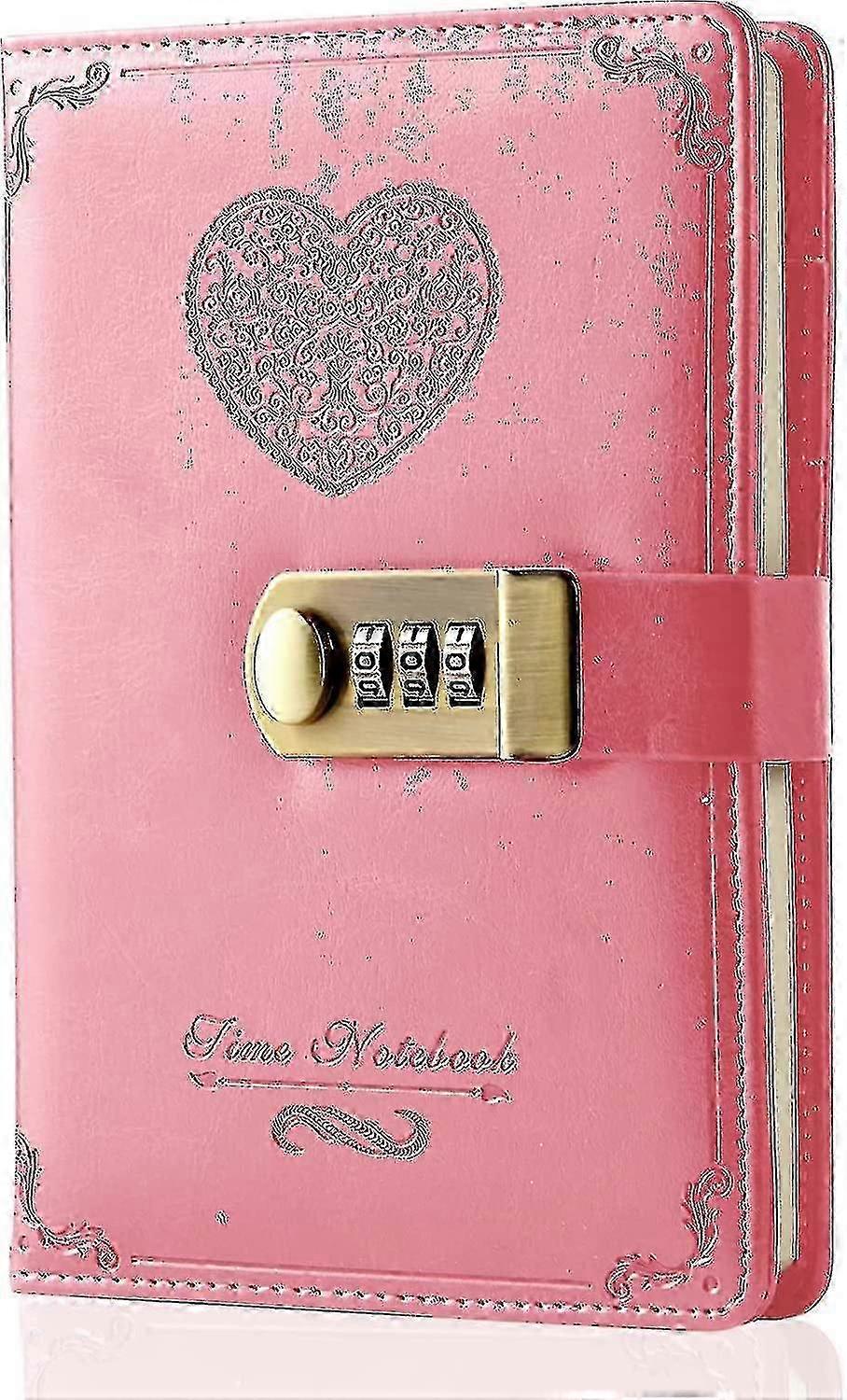 Diary With For Girls - Password Locking Journal Cute Diaries Notebook With Combination For Women Adults B6 B6 pink