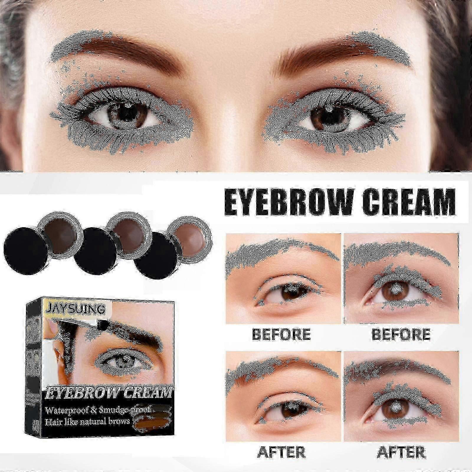 Jaysuing Eyebrow Cream Waterproof, Quick-drying, Non-fading, Non-smearing,