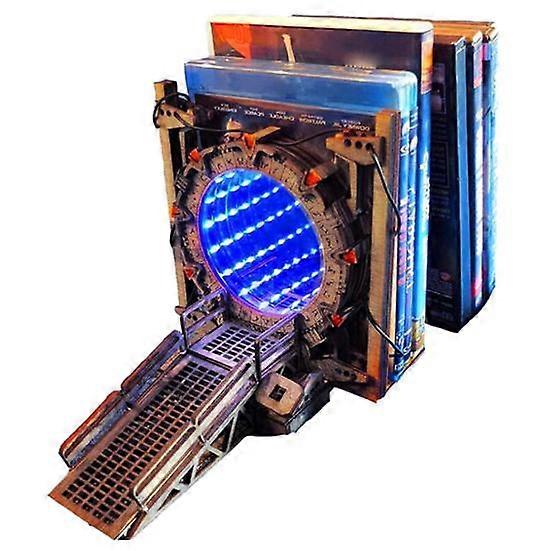 Stargate LED Light Up Bookend Cross-Border Time Tunnel Design Basswood Construction Book