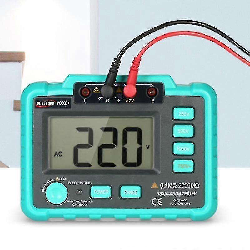 Digital Insulation Resistance Meter Vc60b+megohm Megohmmeter Earth Ground Resistance Impedance Tester Short Circuit Dc250v/1000v