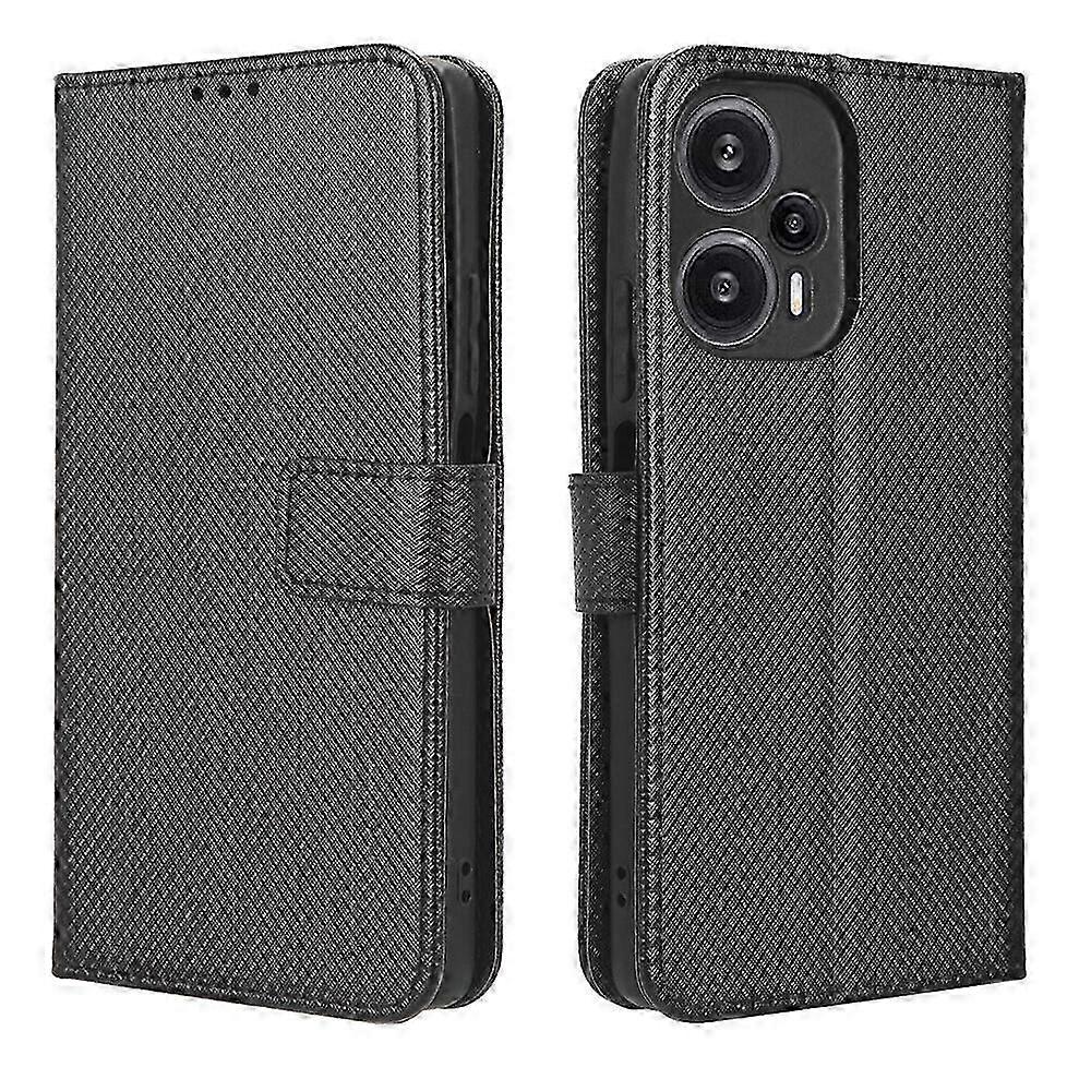 Compatible with Xiaomi Redmi Note 12 Turbo 5G Wallet Case Diamond Pattern PU Leather Cover with Magnetic Closure Card Slots