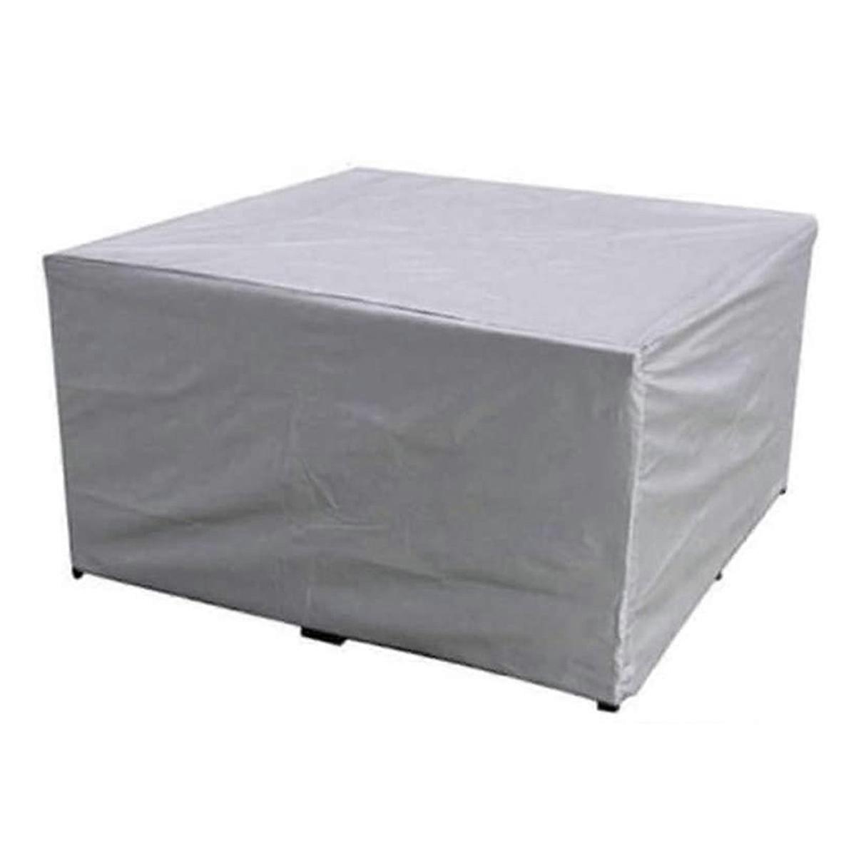 Garden table cover, rectangular waterproof protective cover, windproof/rainproof/UV-proof/dust-proof, with drawstring (150x150x75cm)