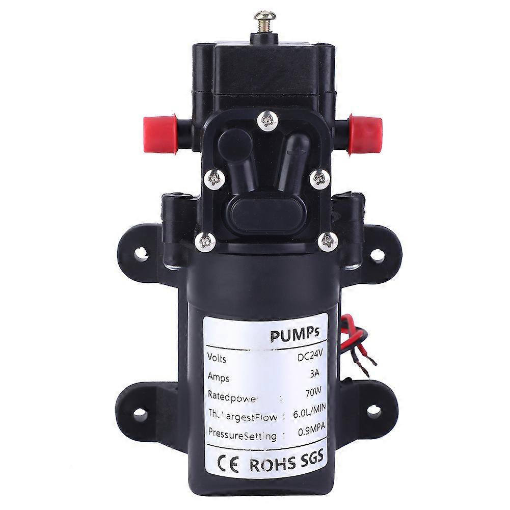 Double Side Straight Pipe Self Priming Single Suction Diaphragm Water Pump 24V 70W