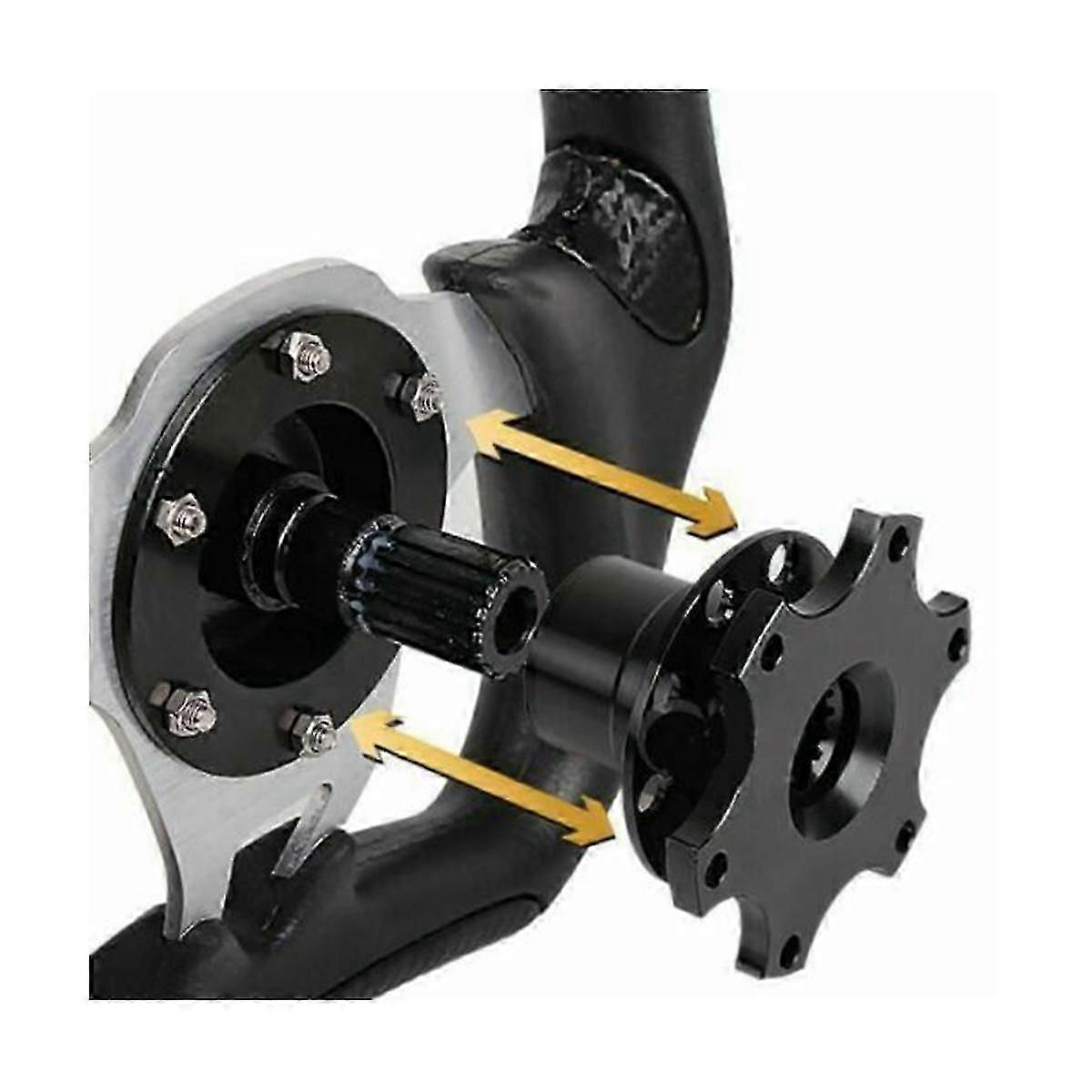 thumbnail image 2 of Forever Sharp Black Billet Steering Wheel Hub Adapter For Ford F-Series 1970-77 2 of 5