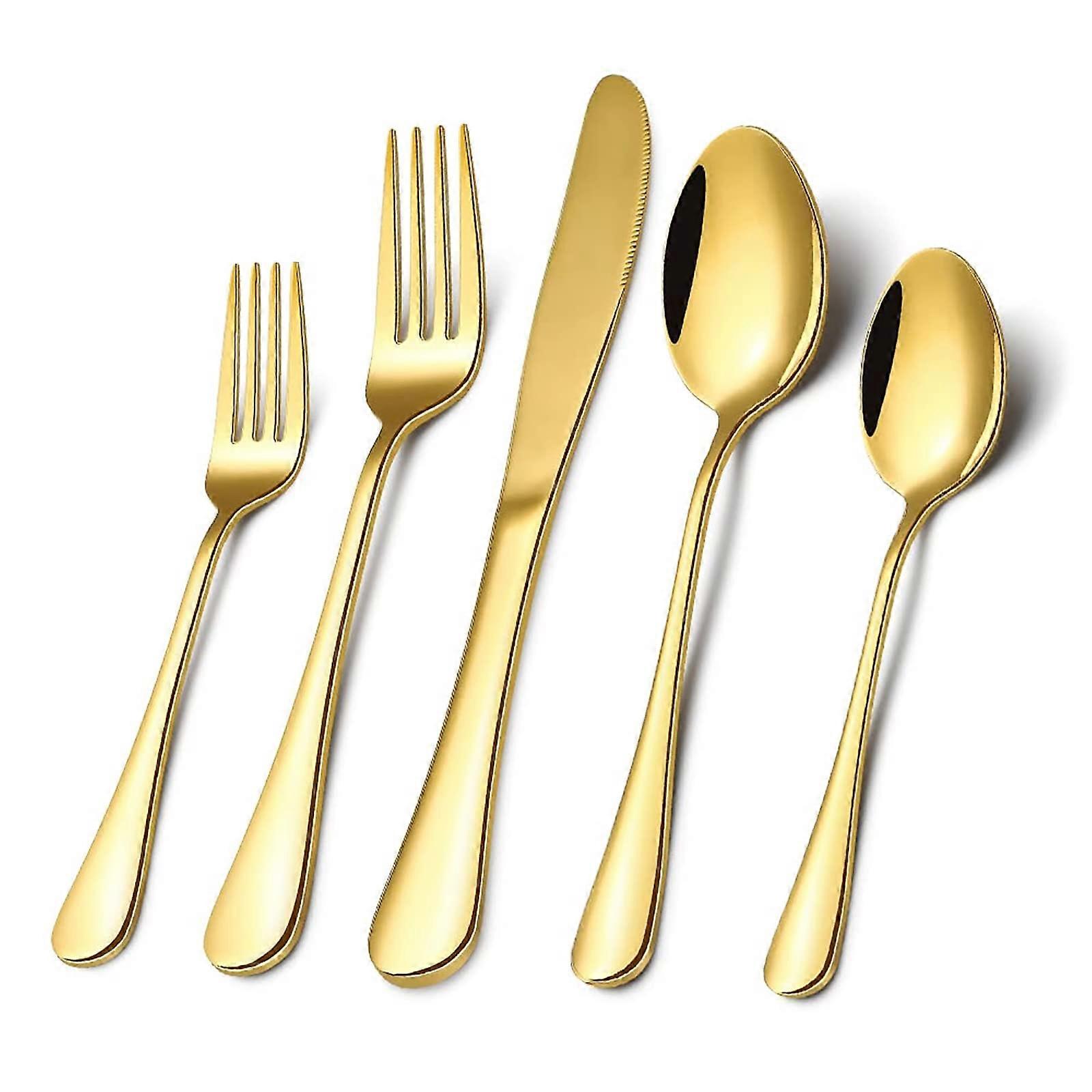 40 Piece Stainless Steel Flatware Set For 8 Place Settings Dining Table
