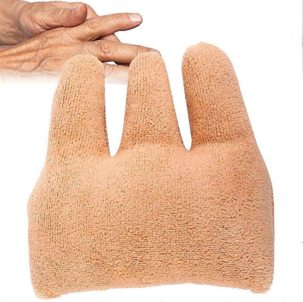 Finger Contracture Cushion,Terrycloth + Down Cotton 3Colors Adjustable and Removable Finger Separator (Orange)