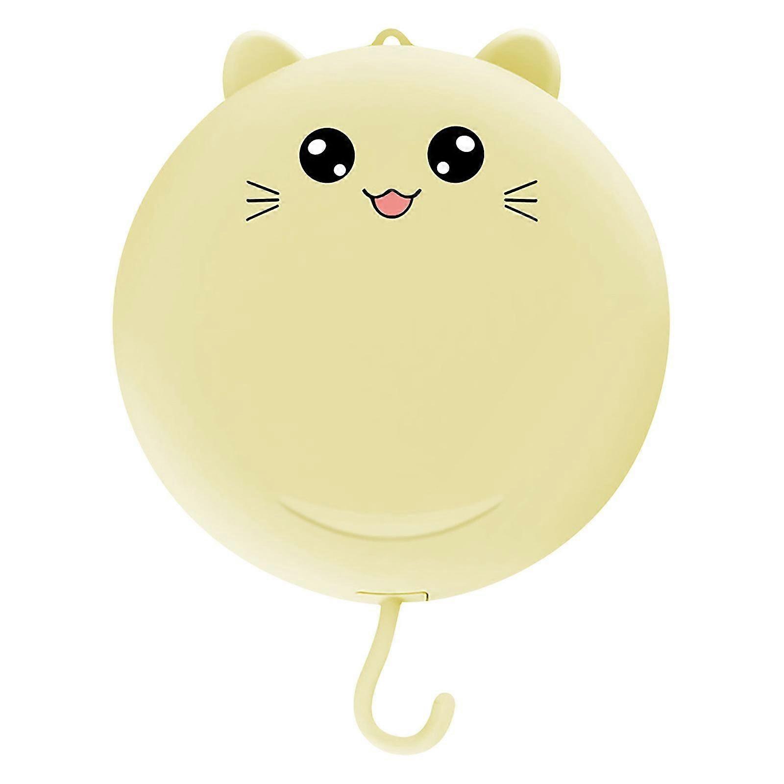 Mini USB rechargeable small fan multi-function makeup mirror (yellow)  yellow