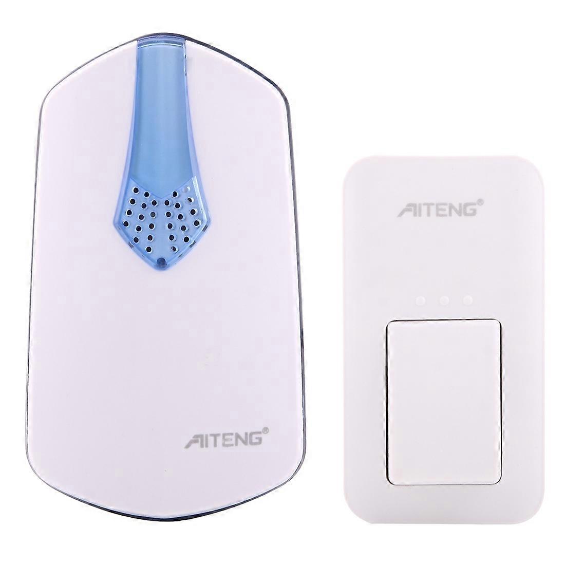 AITENG V026G Life Waterproof Battery-Free Wireless Doorbell, 1 Receiver + 1 x Transmitter, Receiver Distance: 130m, US Plug