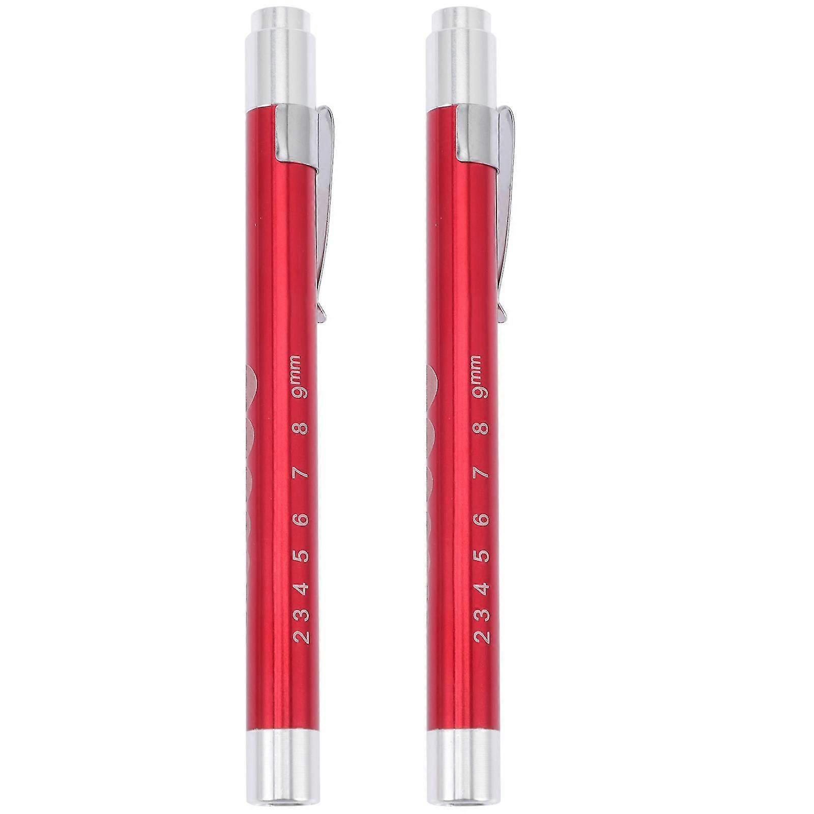 2pcs Inspection Lamp Battery Powered Penlight Drop-proof Led Electric Torch
