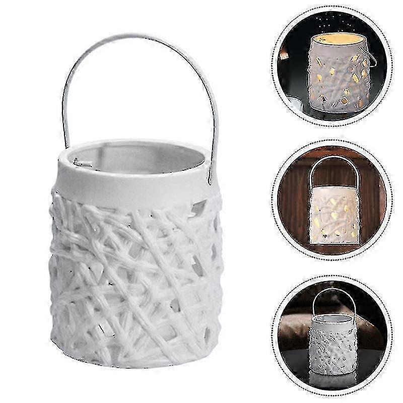 unique 1pcs Home Decorations, Handle Design Ceramic Candlestick
