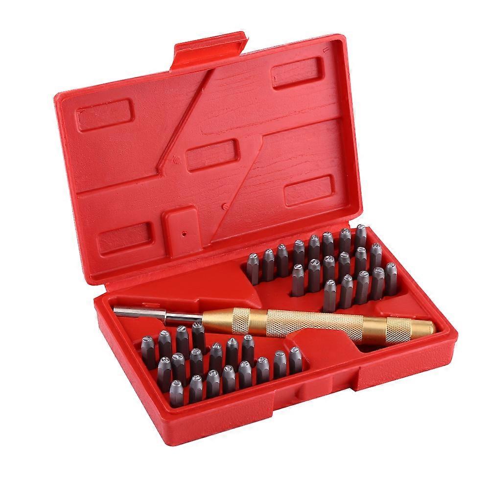 XXXVIIIpcs Automatic Alphanumeric Embossing Metal Embossing Stamp Set Tool Kit for Plastic Leather Marking
