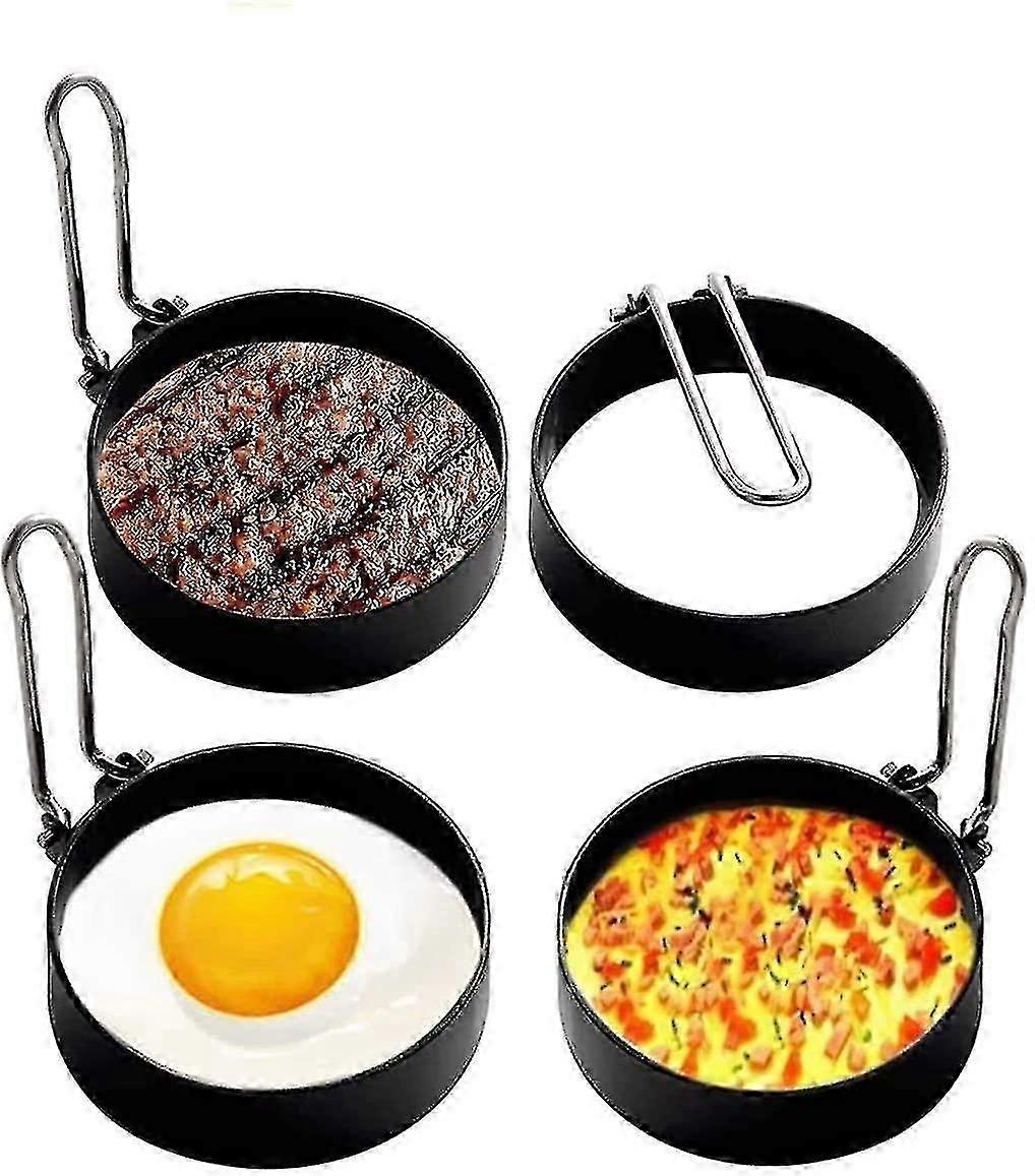 Edelstahl Eierring, 4 Stück Edelstahl Omelettform, Eierkochen-GUT