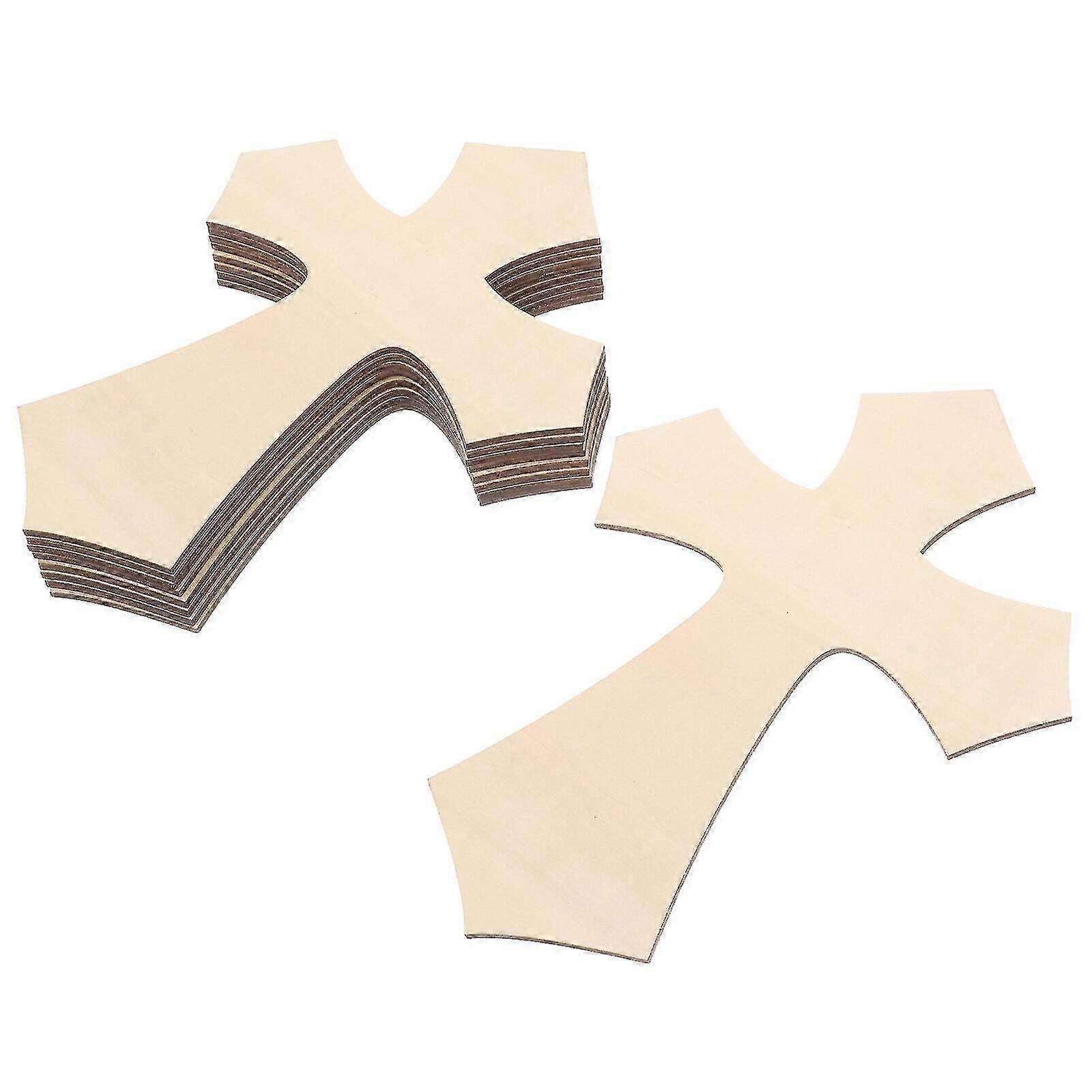8pcs Unfinished Wood Cross Cutout Cross Shaped Wood Pieces DIY Projects
