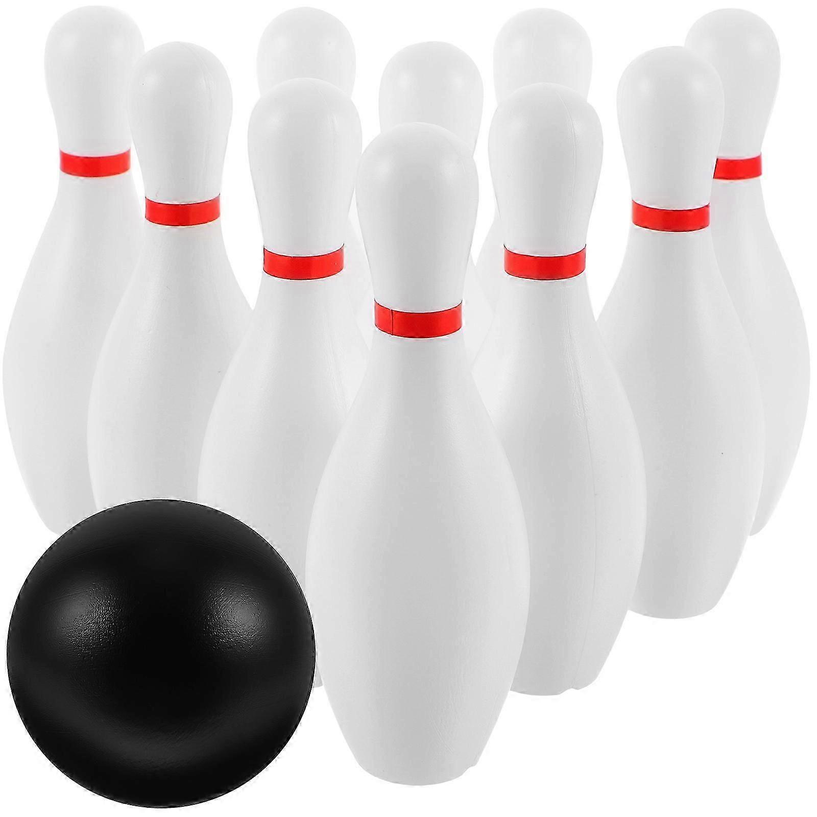 Plasitc ボウリング プレイ セット 楽しい 屋内 屋外 ボウリング ゲーム 親の子供 インタラクティブ おもちゃ ホームスクール用 (白)