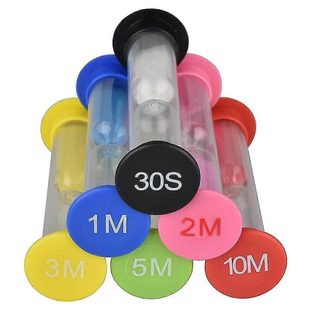Sand Clock Timer Christmas 6pcs Colorful Sandglass 10/5/3/2/1 Mins/30 Sec Gift