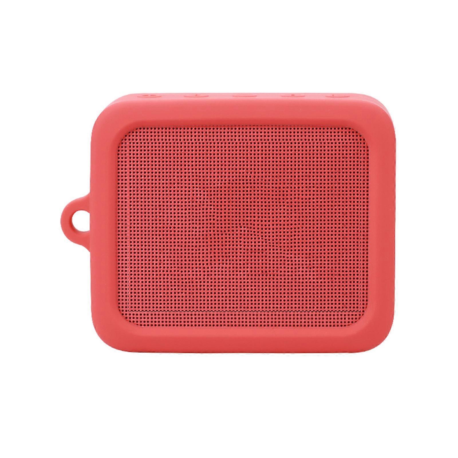 Silicone Music Box Cover Case for GO ESSENTIAL Shockproof Portable Speaker Protective Sleeve Anti Drop Accessories  Red