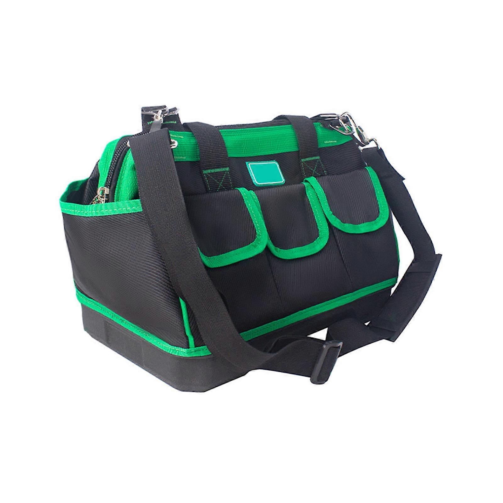 16in / 18in / 20in Tool Bolsa Organizador de ferramentas multifuncional Bolsa Ferramenta de boca larga à prova d'água Bolsa para homens mulheres com 8 bolsos