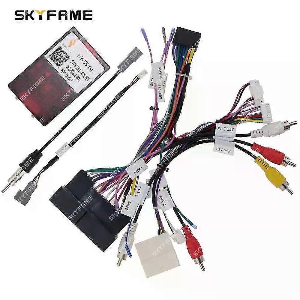 simplesoft bil android 16pin ledningsnett kabel adapter canbus boks dekoder for kia sedona karneval optima hy-ss-04 / rp1-hy-002