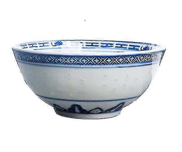 Tigelas de 8 polegadas vintage azul e branco tigelas de arroz de porcelana