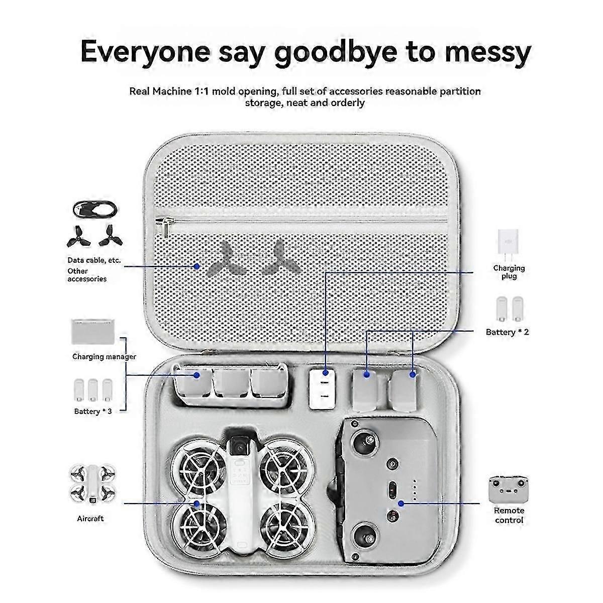 For Neo Shoulder Bag - PU Controller Storage Case, Hardshell Handbag for Drones and Accessories