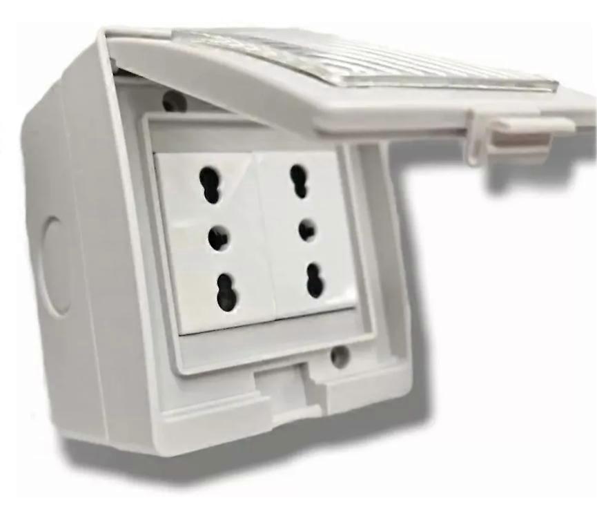 Outdoor Socket Box Waterproof Double Outlet Socket Box Switch Case for Outdoor 16A 4000W