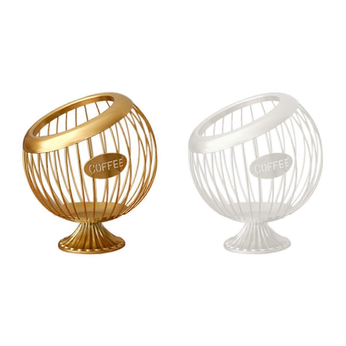 Iron Coffee Capsule Storage Basket - Multi-Functional Organizer